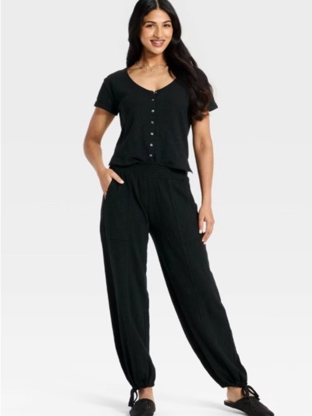 Universal Thread Mid-Rise Balloon Ankle Pull-On Pants